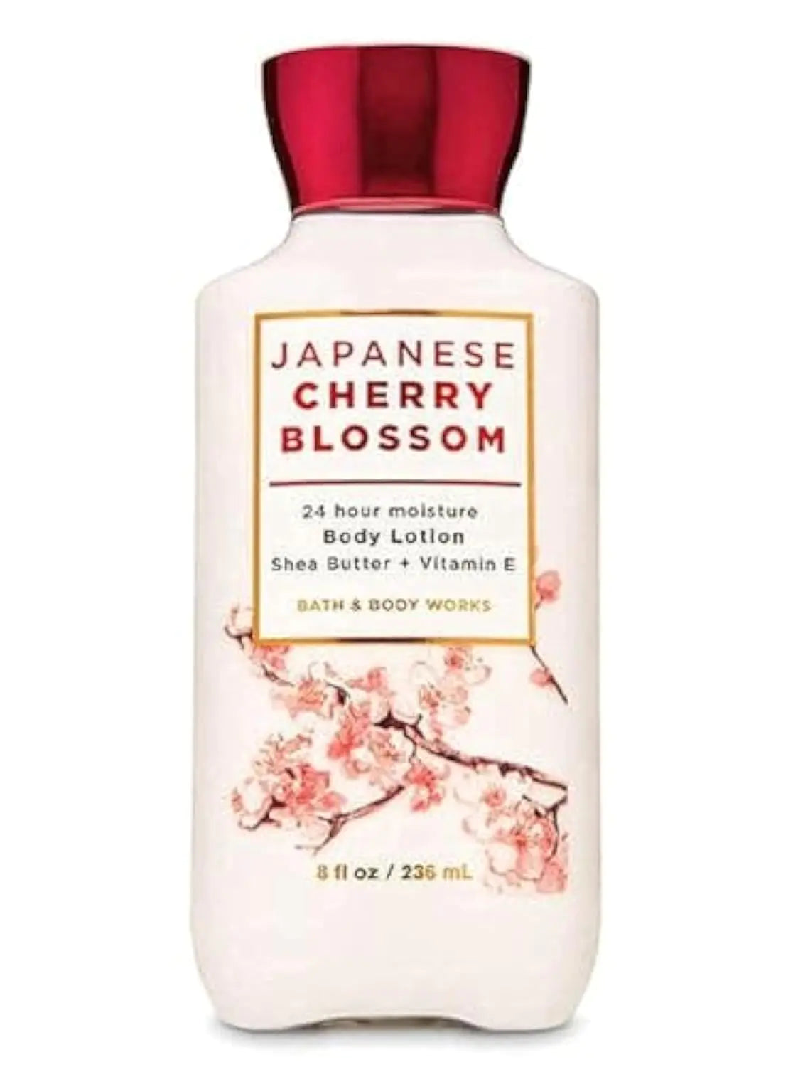 Bath and Body Japanese Cherry Blossom 24 Hour Moisture Super Smooth Body Lotion with Shea Butter Coconut Oil and Vitamin E 8 fl oz / 236 mL