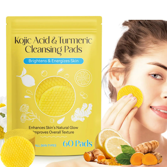 Tooffi Turmeric Cleansing Pads for Face60PCS Face Turmeric PadsTurmeric Cleansing Pads for Dark SpotsTurmeric Exfoliating Pads for Face and Body with Vitamin B5 Vitamin C for Bodys Skin
